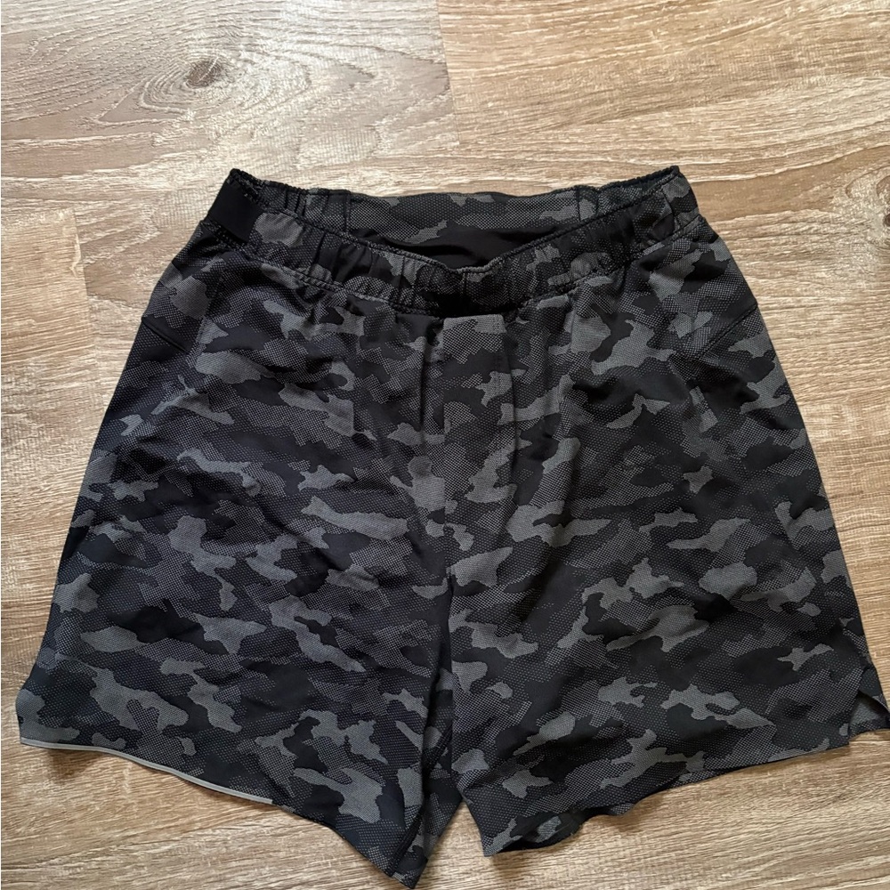 lululemon athletica Black and Gray Athletic Shorts
